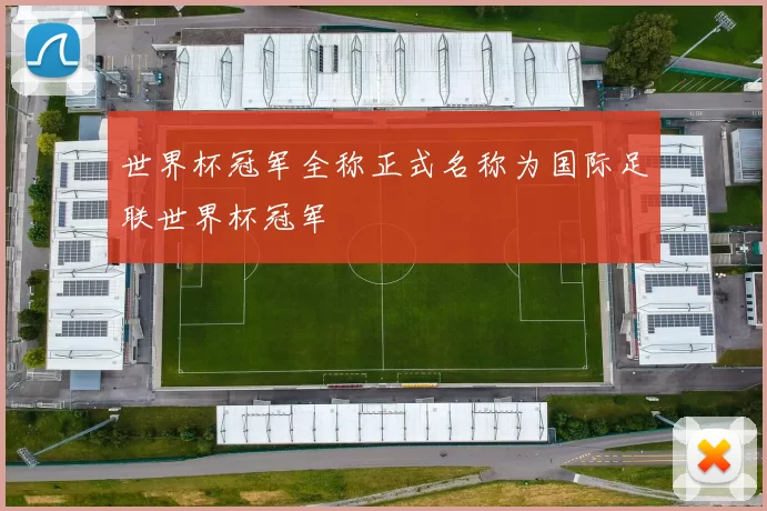 世界杯冠军全称正式名称为国际足联世界杯冠军