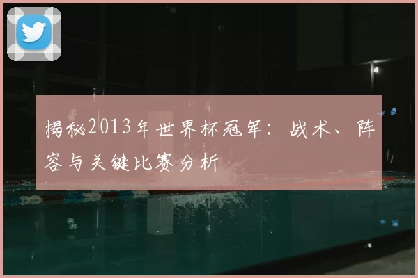 揭秘2013年世界杯冠军：战术、阵容与关键比赛分析